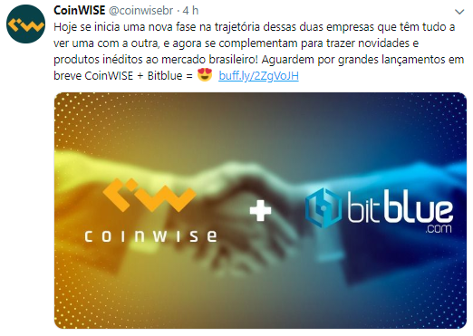 WeBitcoin: CoinWISE e Bitblue anunciam fusão para o lançamento de um novo produto de pagamento com criptomoedas