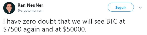 WeBitcoin: Ran NeuNer: O Bitcoin irá voltar a US$50.000 sem sombra de dúvidas