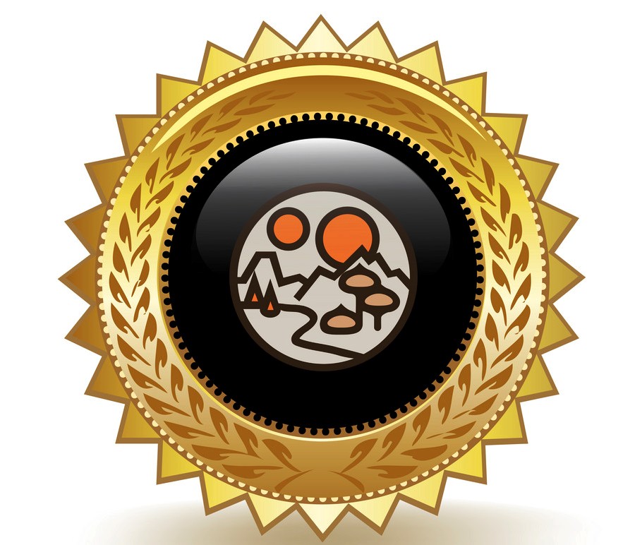 decentraland cryptocurrency coin gold badge vector 22527987